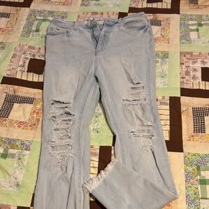 Cello Light Blue Ripped Skinny Jeans
